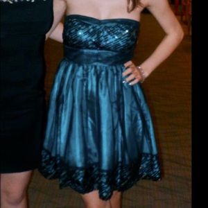 Delia’s Straplesss Sequined Teal Blue Minidress